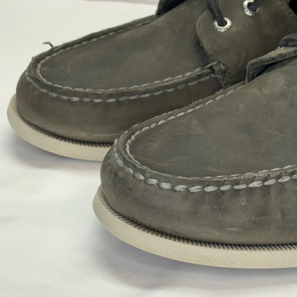 Sperry Top Sider A/O 2 Eye Boat Shoes Leather Men 11M Casual Preppy Gucci Stripe